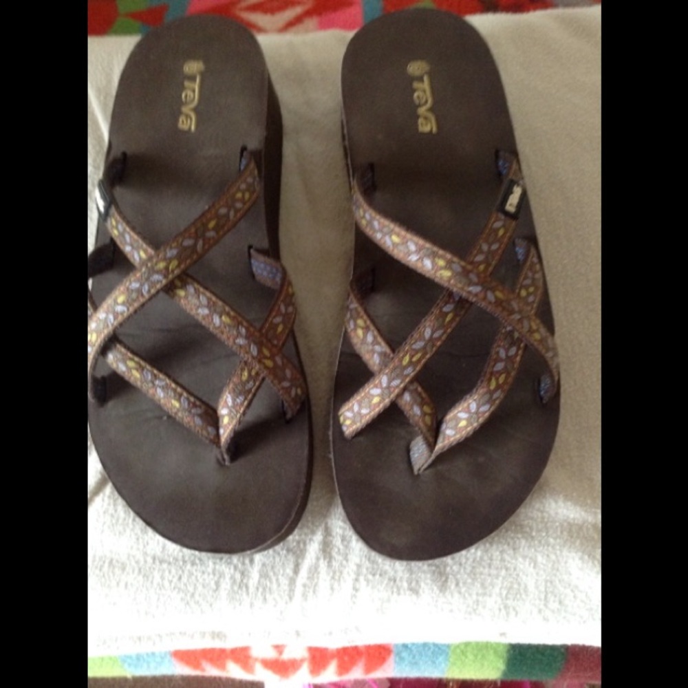 Teva wedge flip flops